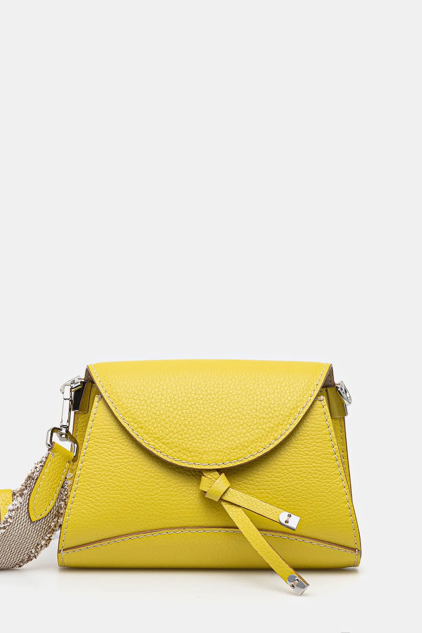 Gianni Chiarini geantă de piele MARGOT culoarea galben, BS.11410.GRN.NABCL