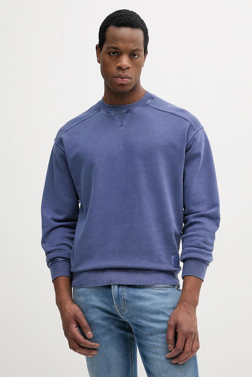 United Colors of Benetton hanorac de bumbac barbati, neted, 3P0VU1095