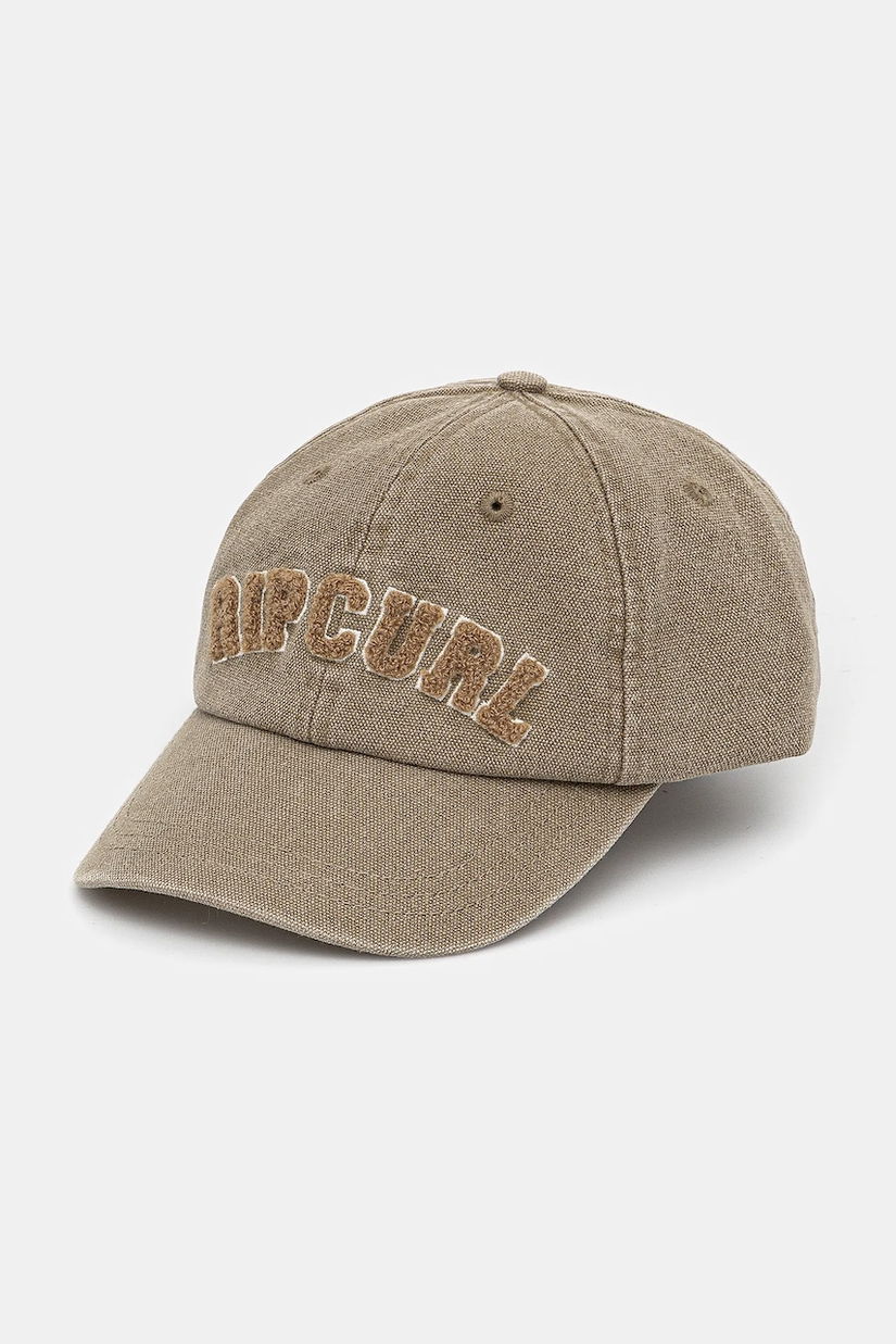 Rip Curl șapcă de baseball din denim culoarea verde, cu imprimeu, 063WHE
