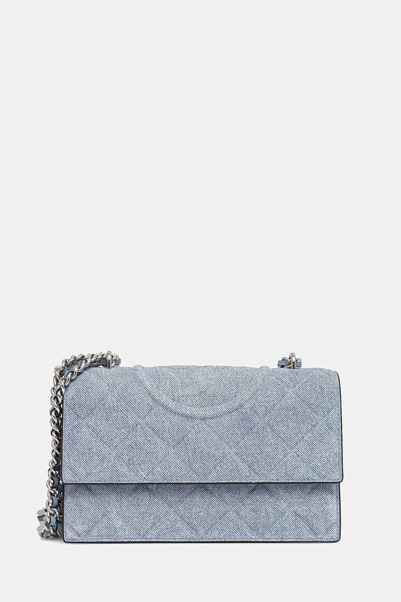 Tory Burch geantă Fleming Denim Small 167750-426