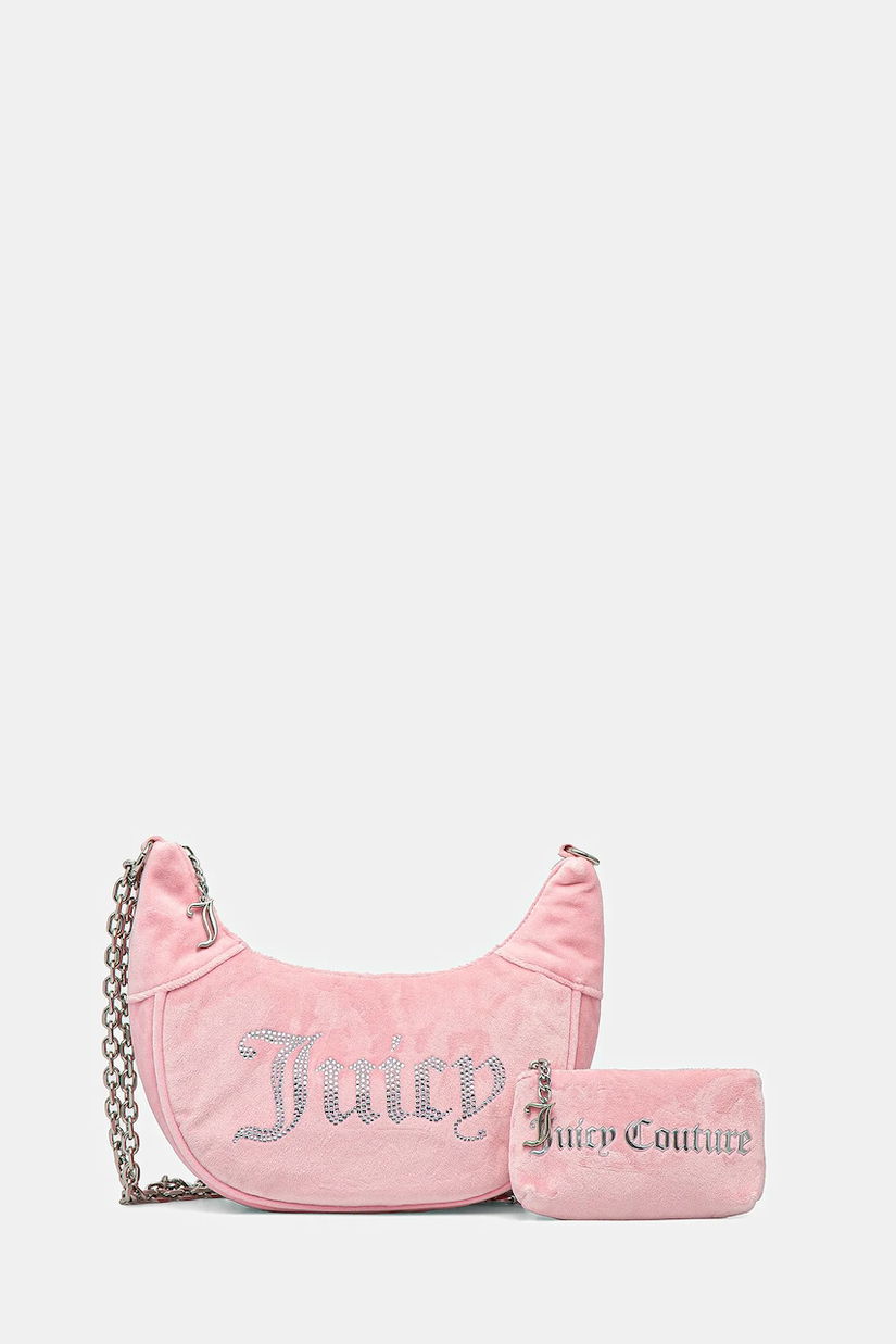 Juicy Couture geantă de mână din catifea KIMBERLY culoarea roz, BEJQL8764WPO