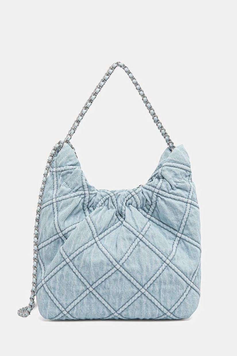 Tory Burch geantă Fleming Denim Mini Hobo 167972-414