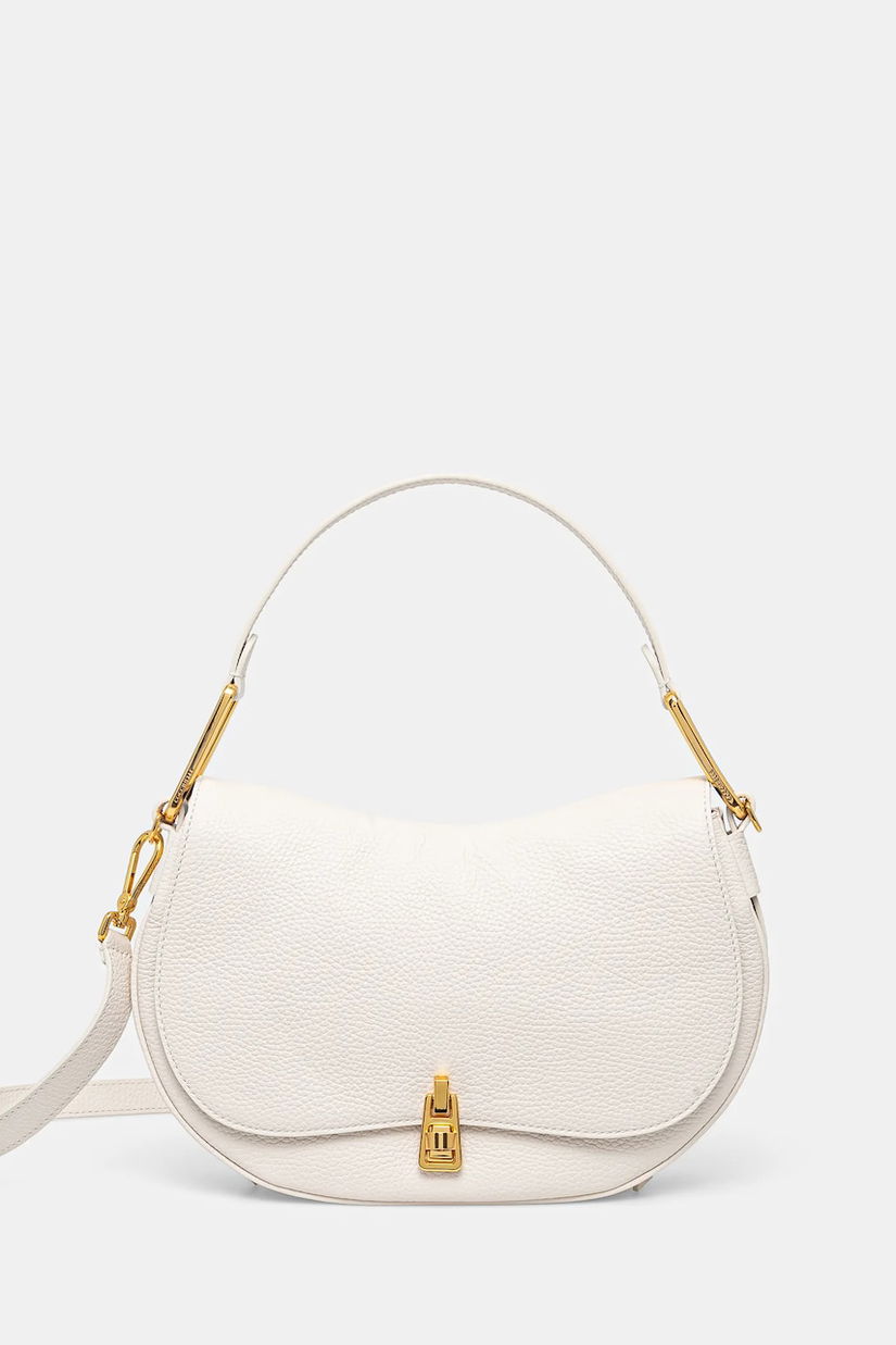 Coccinelle geantă de piele COCCINELLEMAGIE SOFT culoarea alb, PQR 18 03 01
