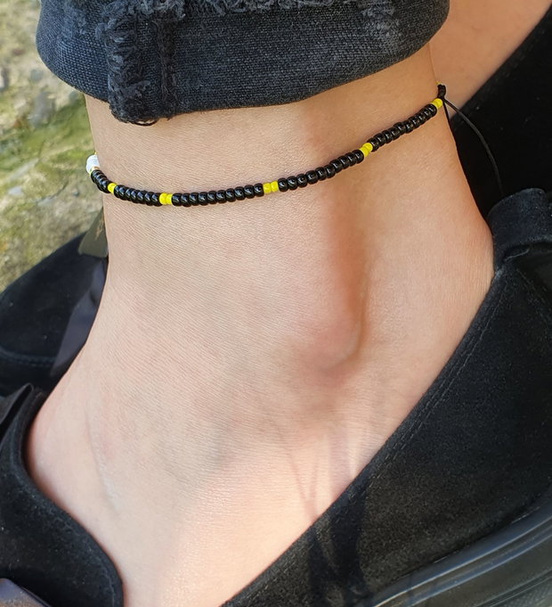 Brățară de gleznă cu perlă de cultură * Anklet boho chic
