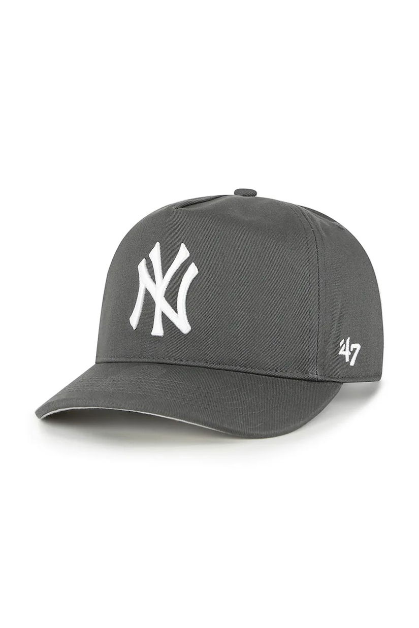 47 brand șapcă de baseball din bumbac MLB New York Yankees culoarea gri, uni, B-FHTCH17GWP-CC
