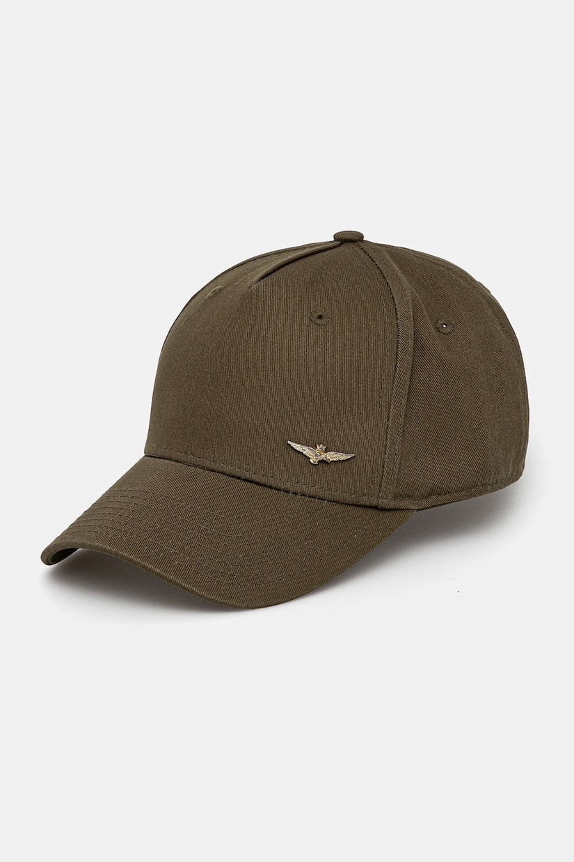 Aeronautica Militare șapcă de baseball din bumbac culoarea verde, neted, HA1122CT2848