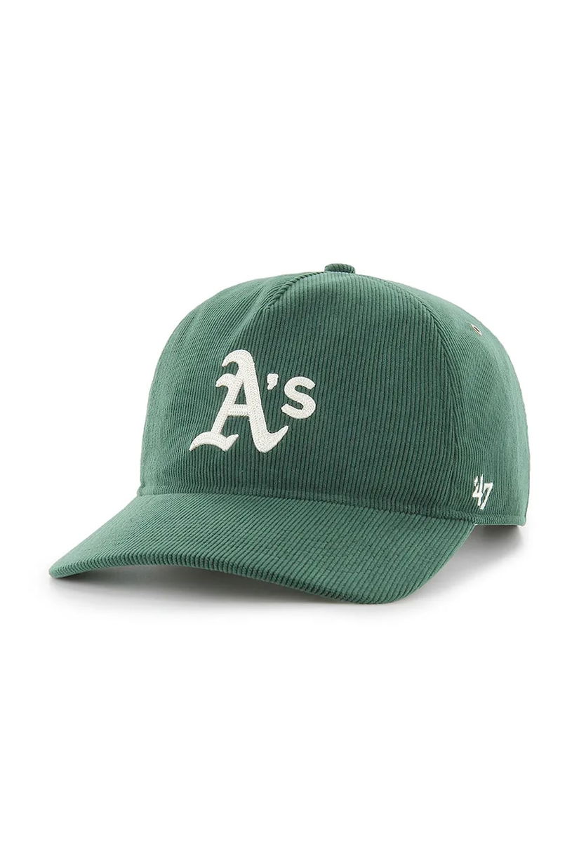 47 brand sapca MLB Athletics culoarea verde, cu imprimeu, B-TCDLC18IWP-DG