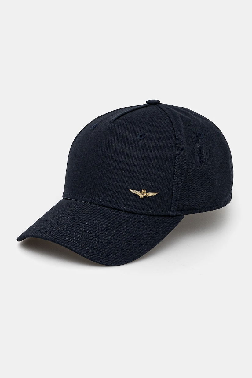 Aeronautica Militare șapcă de baseball din bumbac culoarea albastru marin, neted, HA1122CT2848
