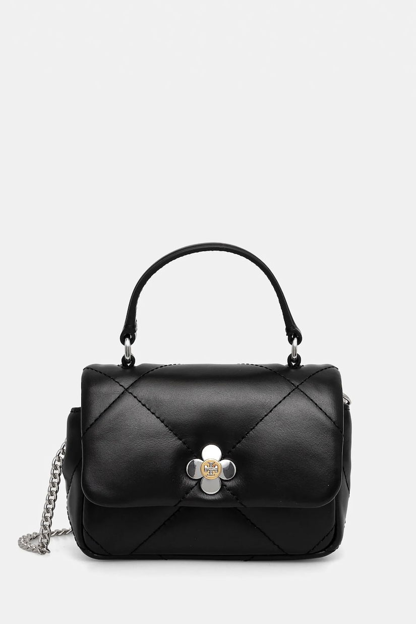 Tory Burch geantă Kira Clover Diamond Quilt culoarea negru, 165048-001