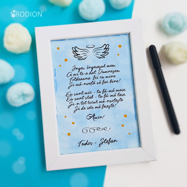 Placuta rugaciune Inger, ingerasul meu personalizata cu nume
