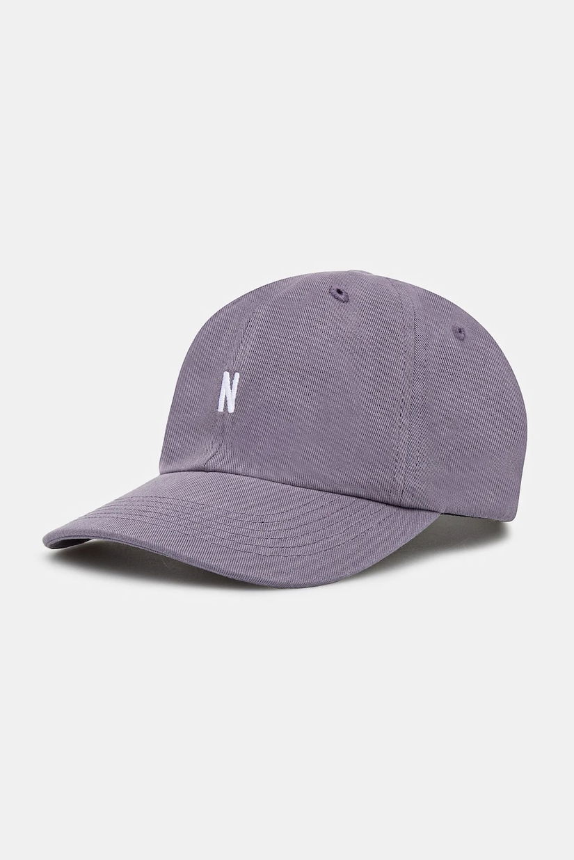 Norse Projects șapcă de baseball din bumbac Twill Sports Cap culoarea violet, cu imprimeu, N80.0001.6018