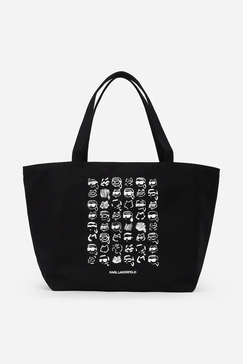 Karl Lagerfeld geanta de bumbac culoarea negru, A2W50023