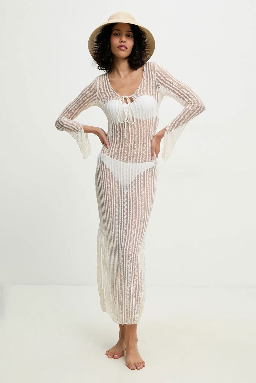 Answear Lab rochie de plaja culoarea bej