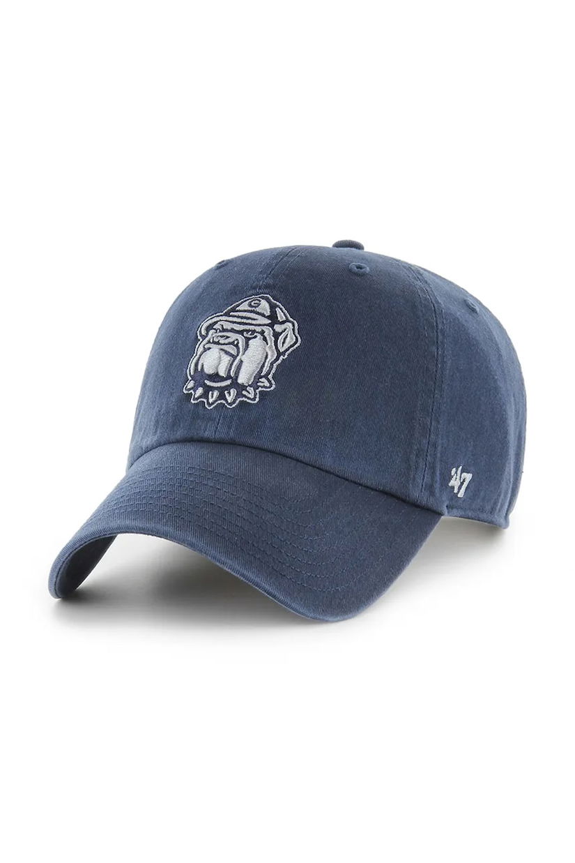 47 brand șapcă de baseball din bumbac NCAA Georgetown Hoyas culoarea albastru marin, cu imprimeu, C-NLRGW1093GWS-NY
