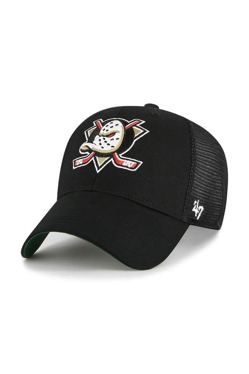 47 brand șapcă NHL Anaheim Ducks culoarea negru, cu imprimeu, H-BRANS25CTP-BKH