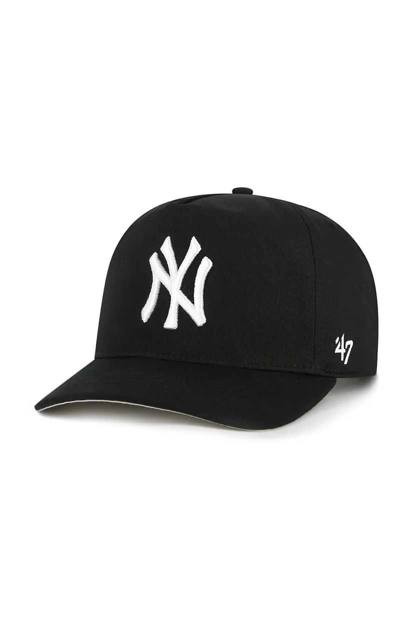 47 brand șapcă de baseball din bumbac MLB New York Yankees culoarea negru, uni, B-FHTCH17GWP-BK