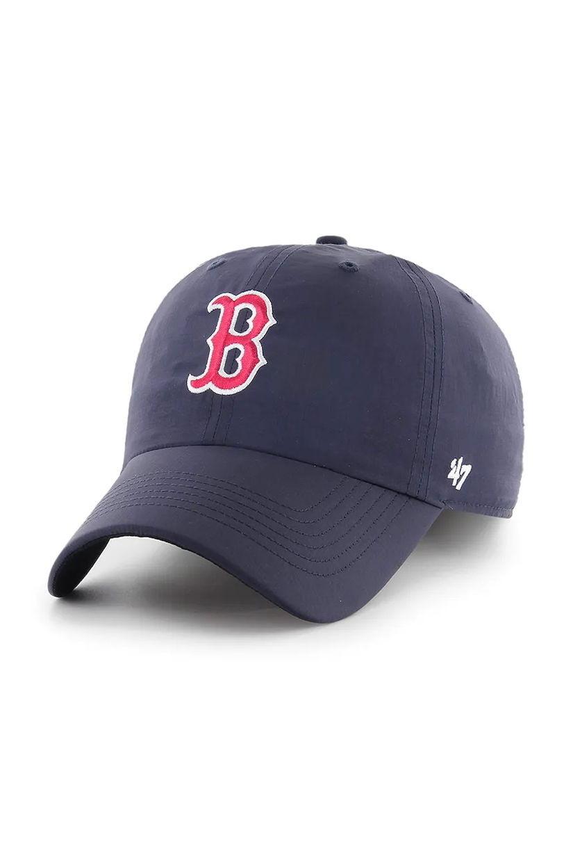 47 brand șapcă de baseball din bumbac MLB Boston Red Sox culoarea bleumarin, uni, B-BRRRC02BBU-NY