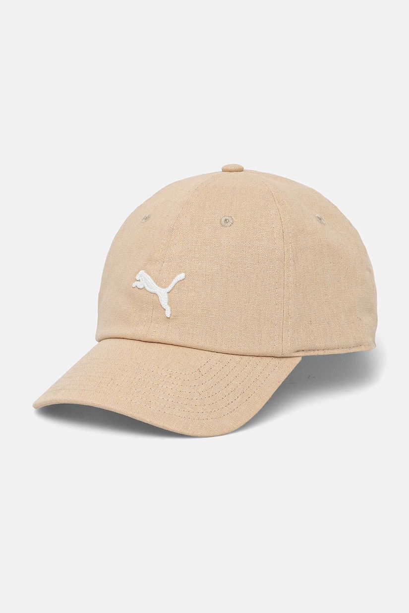 Puma șapcă culoarea bej, uni, 25970