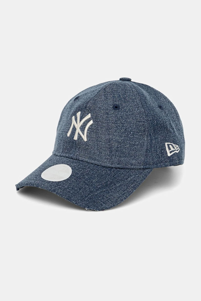 New Era șapcă de baseball din bumbac culoarea bleumarin, cu imprimeu, 60595375