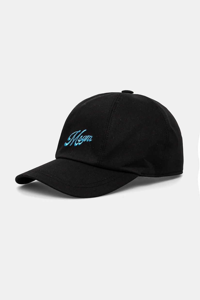 MSGM șapcă culoarea negru, cu imprimeu, 3842MDL02.257126