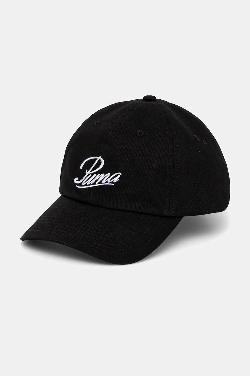 Puma șapcă de baseball din bumbac culoarea negru, uni, 25996