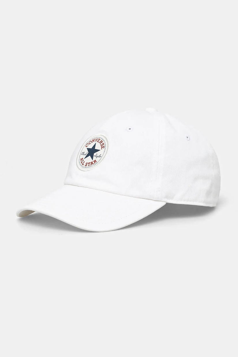 Converse șapcă de baseball din bumbac culoarea bej, cu imprimeu, 10027421-A18
