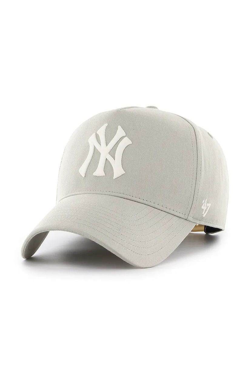 47 brand șapcă MLB New York Yankees culoarea bej, uni, B-FNDOF17GWP-F5