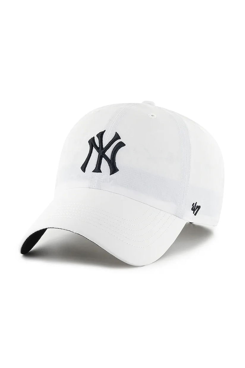 47 brand șapcă MLB New York Yankees culoarea alb, uni, B-BRRRC17BBU-WH