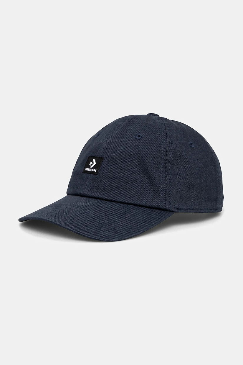 Converse șapcă de baseball din bumbac culoarea bleumarin, cu imprimeu, 10027420-A07