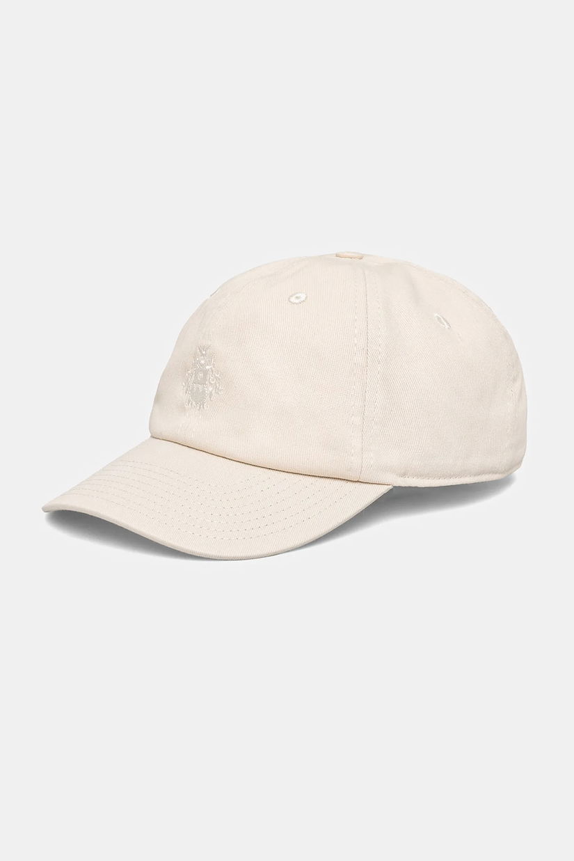 Bally șapcă de baseball din bumbac culoarea bej, cu imprimeu, WHA020