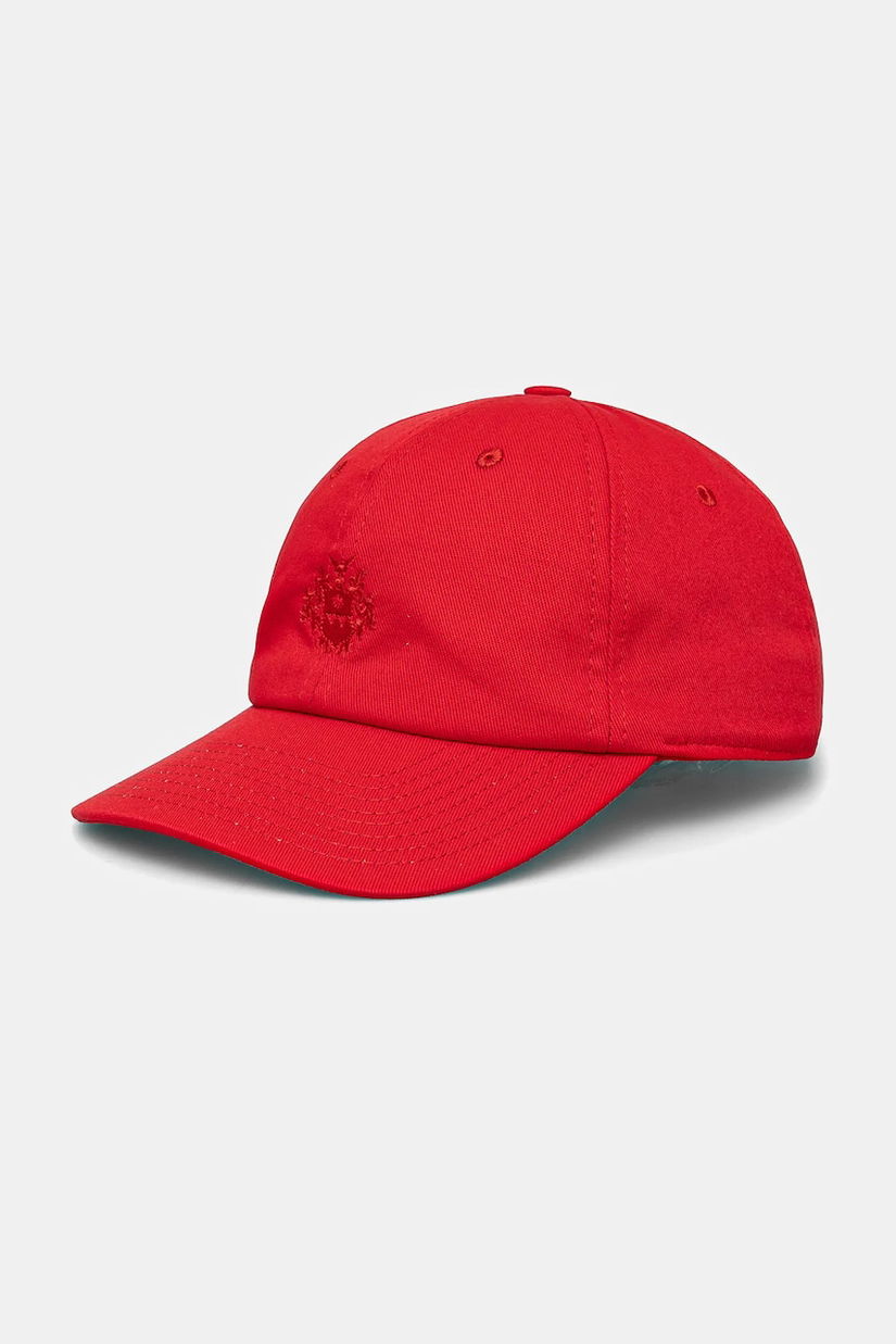 Bally șapcă de baseball din bumbac culoarea roșu, cu imprimeu, WHA020