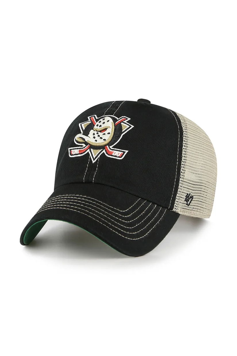 47 brand șapcă NHL Anaheim Ducks culoarea negru, uni, H-TRWLR25GWP-BKC