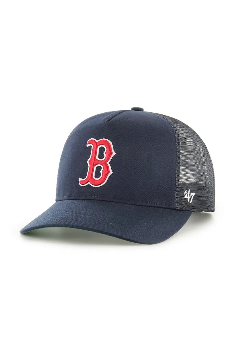 47 brand șapcă de baseball din bumbac MLB Boston Red Sox culoarea bleumarin, uni, B-MSHTC02GWP-NY