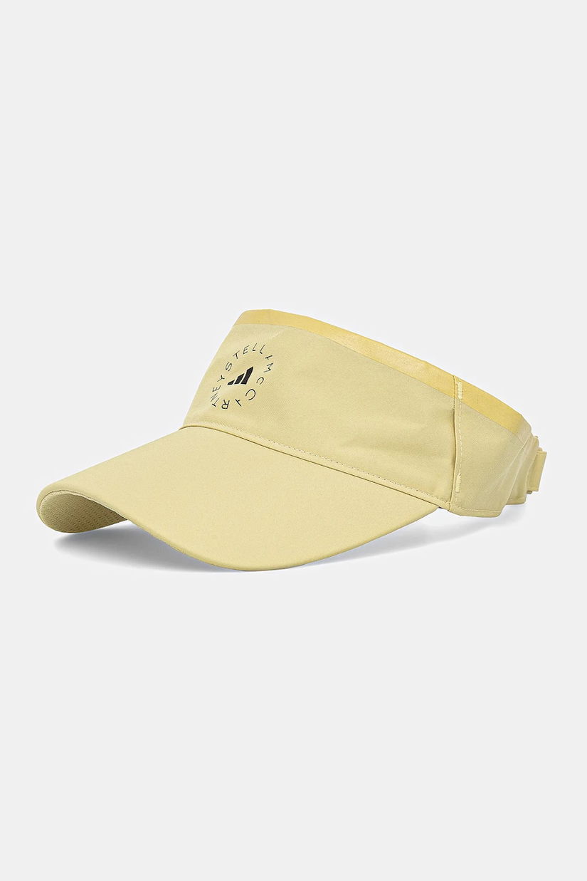 adidas by Stella McCartney sapca cozoroc culoarea galben, cu imprimeu, JP1168