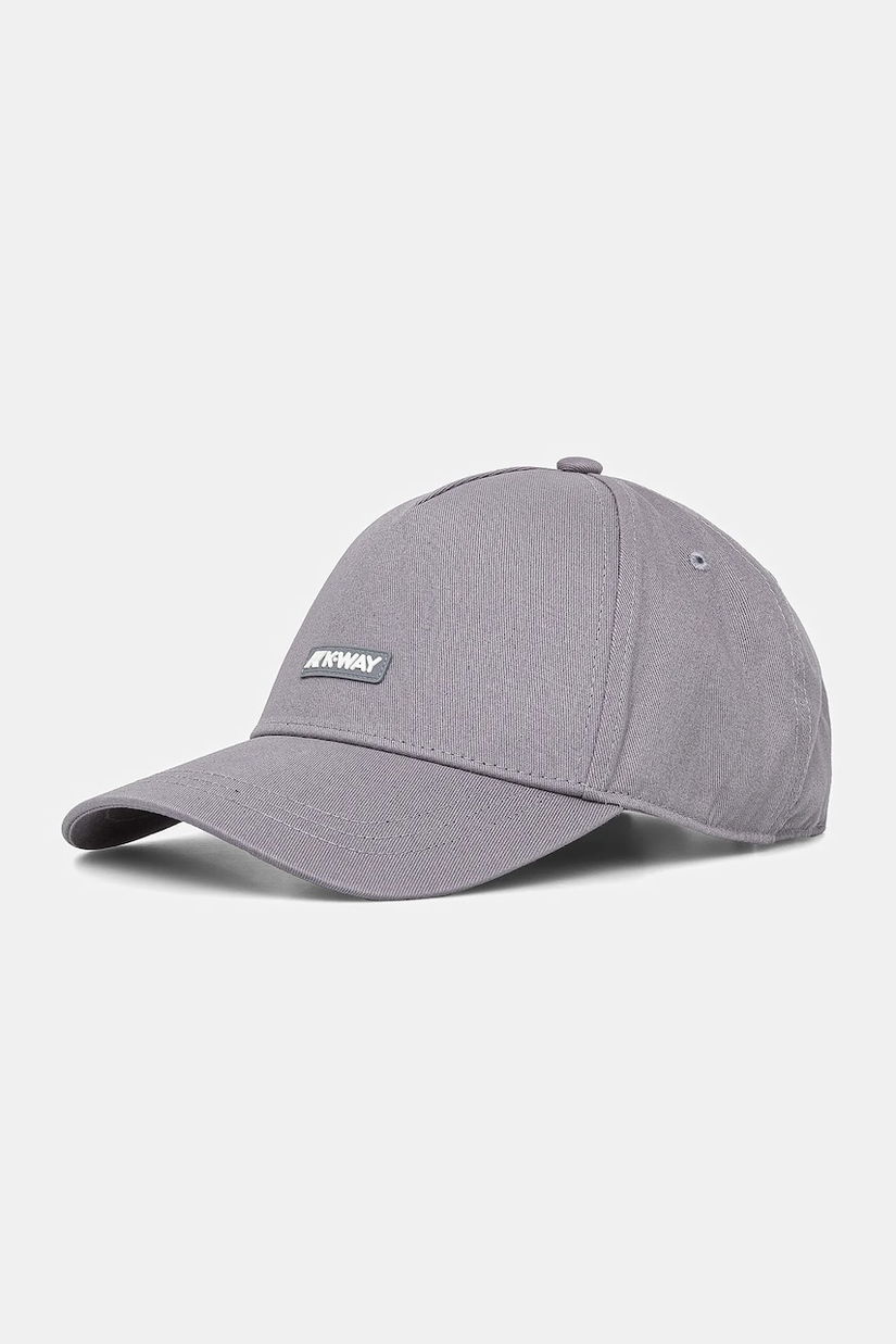 K-Way șapcă de baseball din bumbac culoarea gri, cu imprimeu, K8132SW