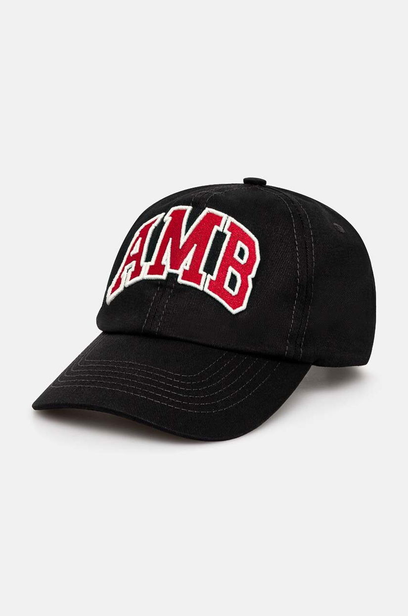 AMBUSH șapcă de baseball din bumbac Baseball Cap Tap culoarea negru, cu imprimeu, BMLB002F24FAB0011028