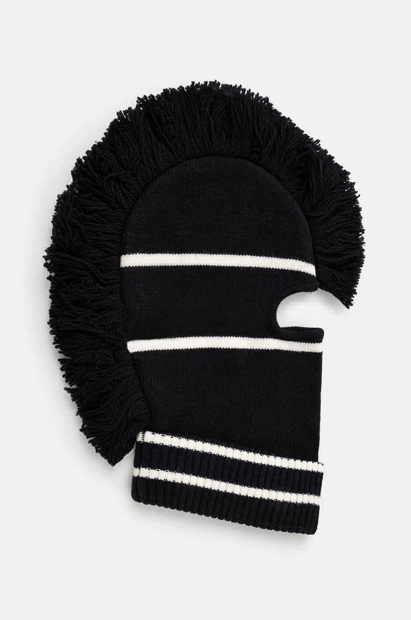 AMBUSH masca Fringe Knit Balaclava culoarea negru, BMLC001F24KNI0011031