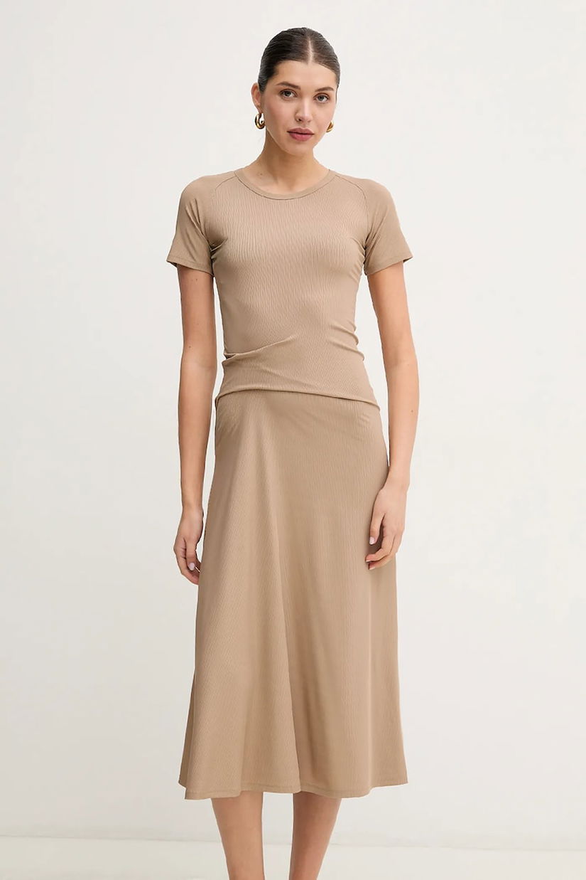 Marella rochie NOROIS culoarea verde, maxi, evazată, 2513621025200