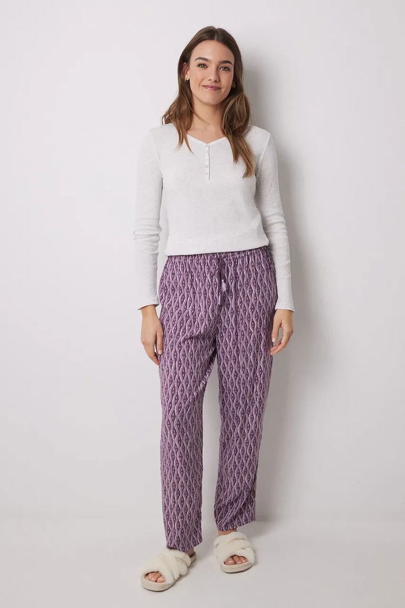 women'secret pantaloni de pijama femei, culoarea violet, 3709650