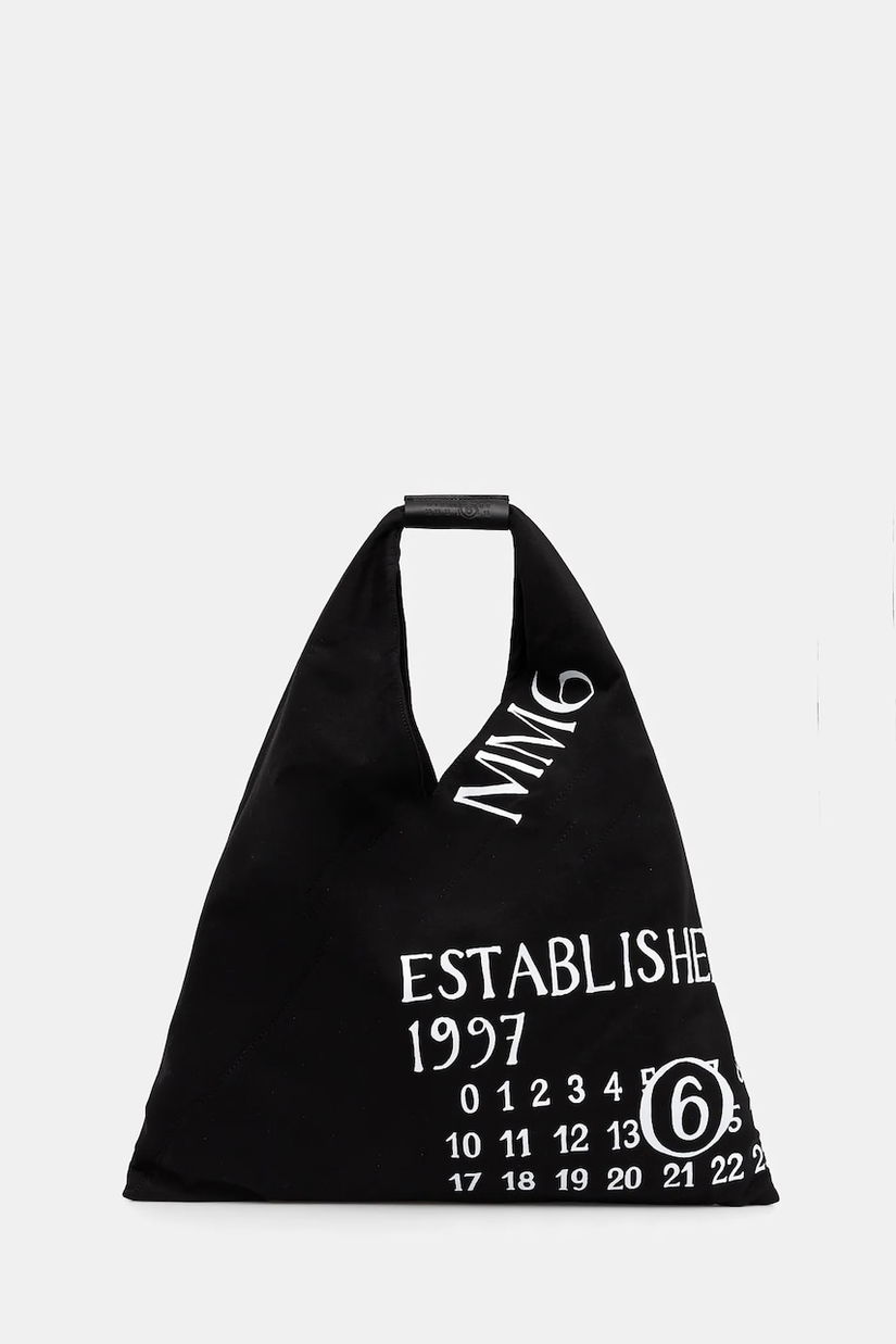MM6 Maison Margiela geantă de bumbac culoarea negru, S54WD0039