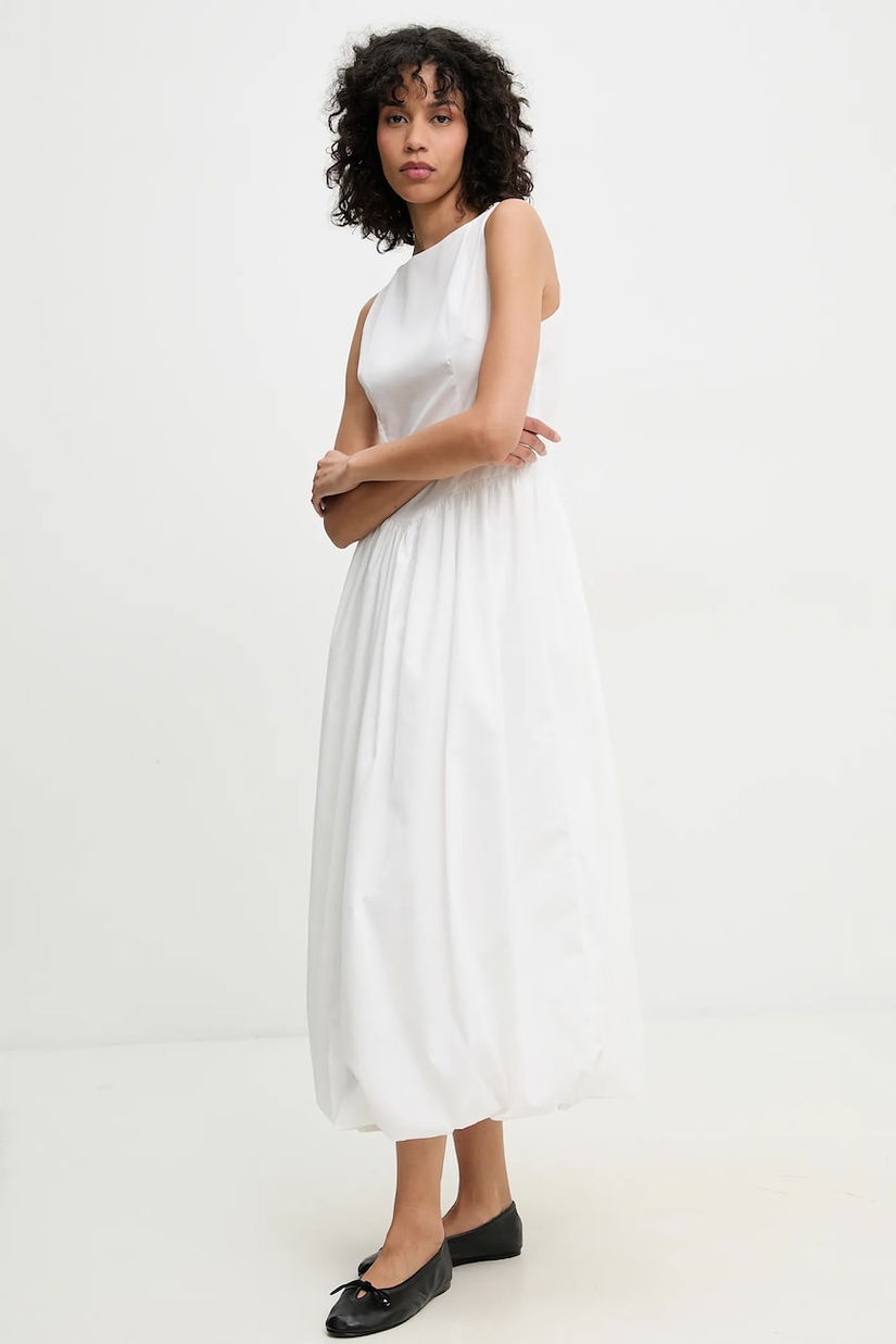 Answear Lab rochie culoarea alb, maxi, evazată
