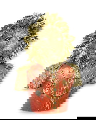 Bust leu-statueta steampunk din rasini