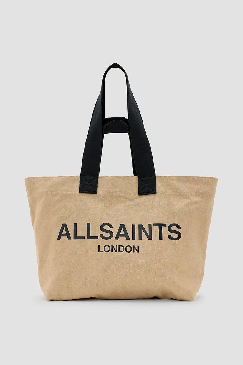 AllSaints geanta de bumbac ALI culoarea bej, W163XA