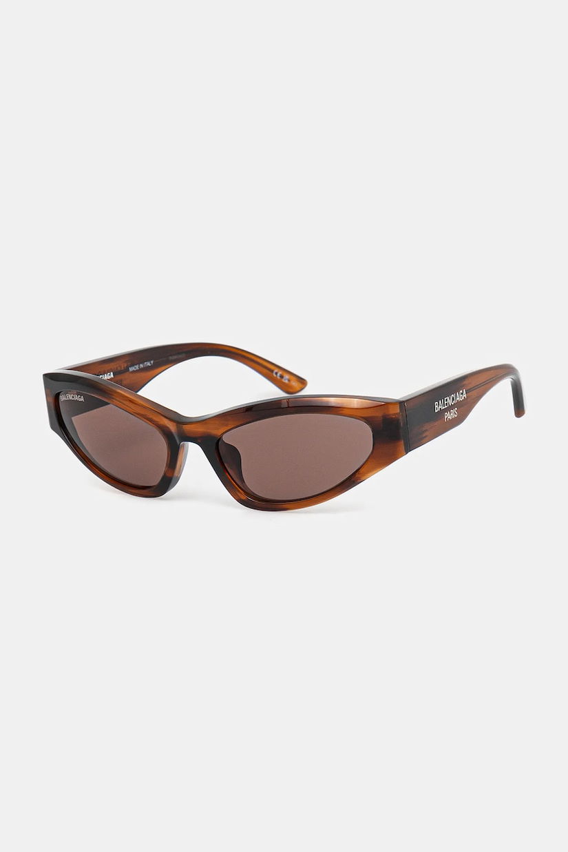 Balenciaga ochelari de soare femei, culoarea portocaliu, BB0387S