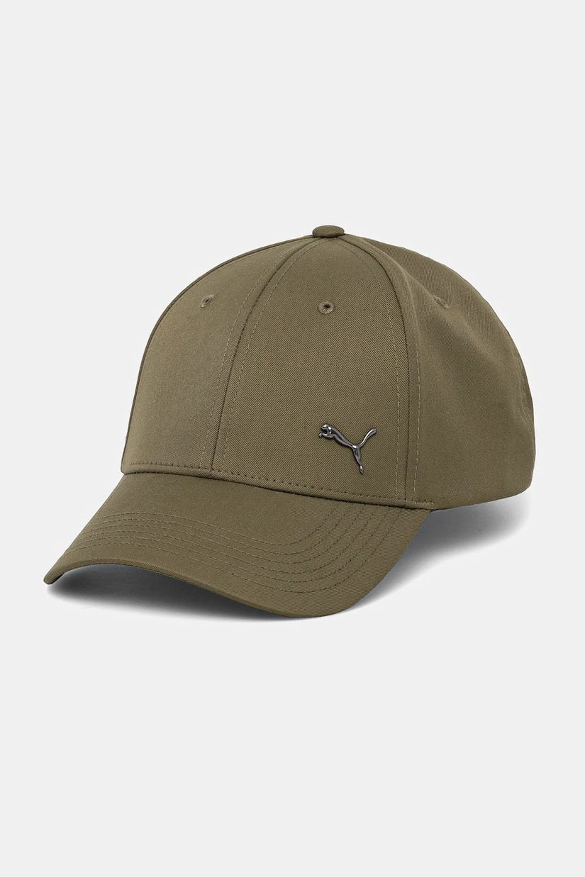 Puma sapca culoarea verde, neted, 25994
