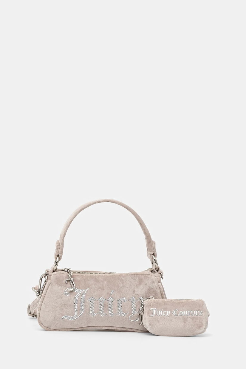 Juicy Couture geantă de mână din catifea Kimberly culoarea bej, BEJQL8767WPO