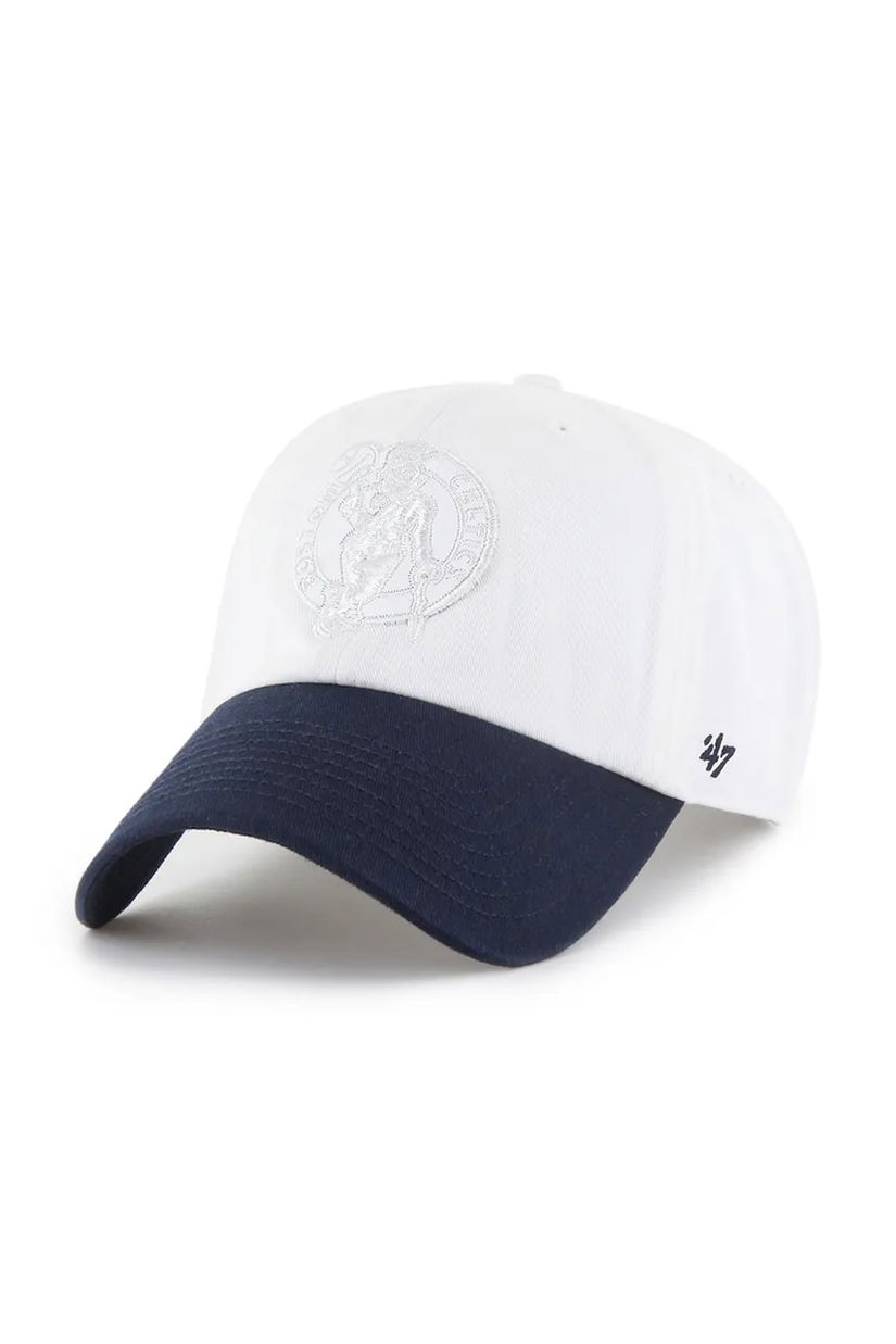 47 brand șapcă de baseball din bumbac NBA Boston Celtics '47 x Tommy Hilfiger culoarea alb, neted, KCO-THCCU172GWL-WH