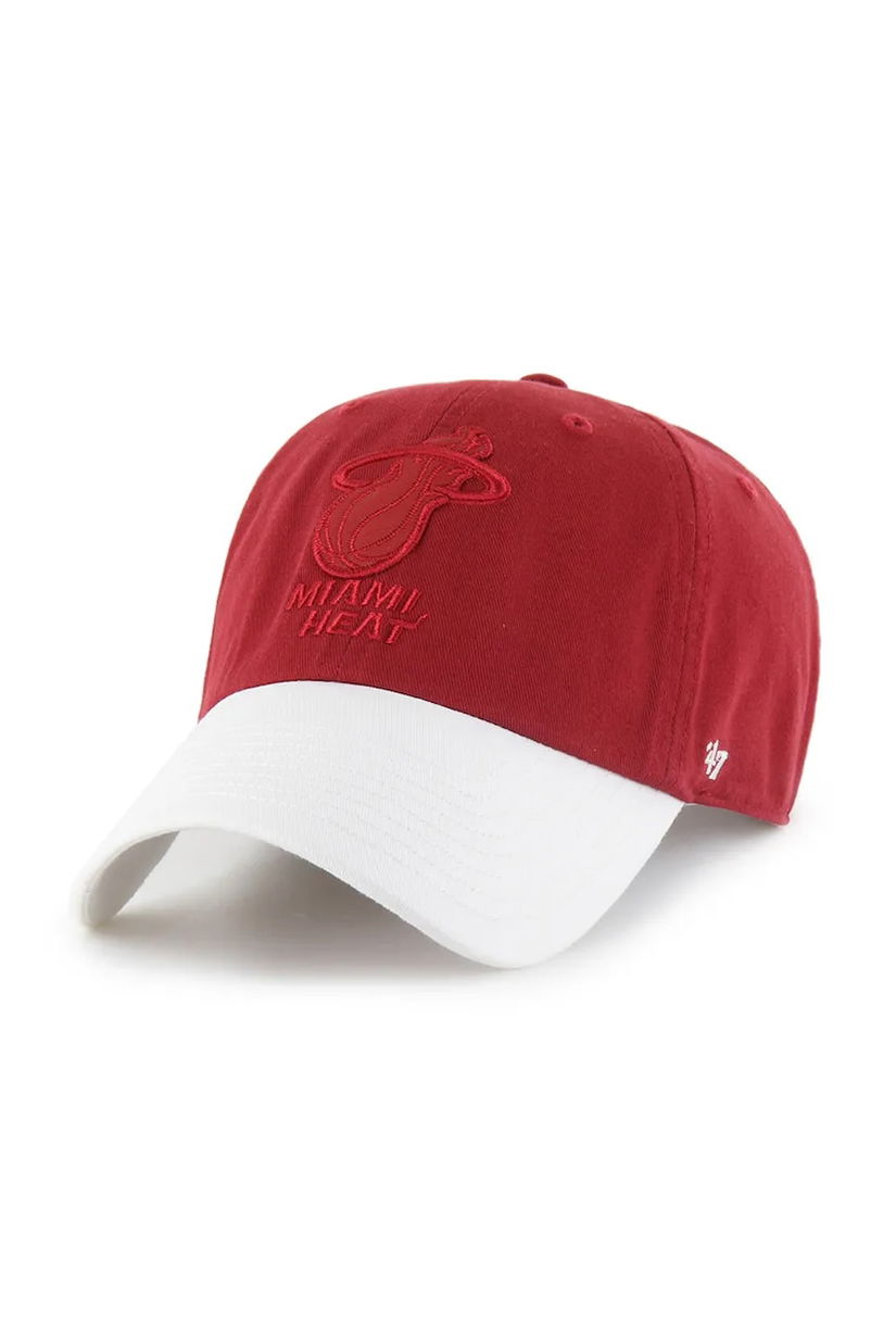 47 brand șapcă de baseball din bumbac NBA Miami Heat '47 x Tommy Hilfiger culoarea rosu, cu imprimeu, KCO-THCCU236GWL-TJ