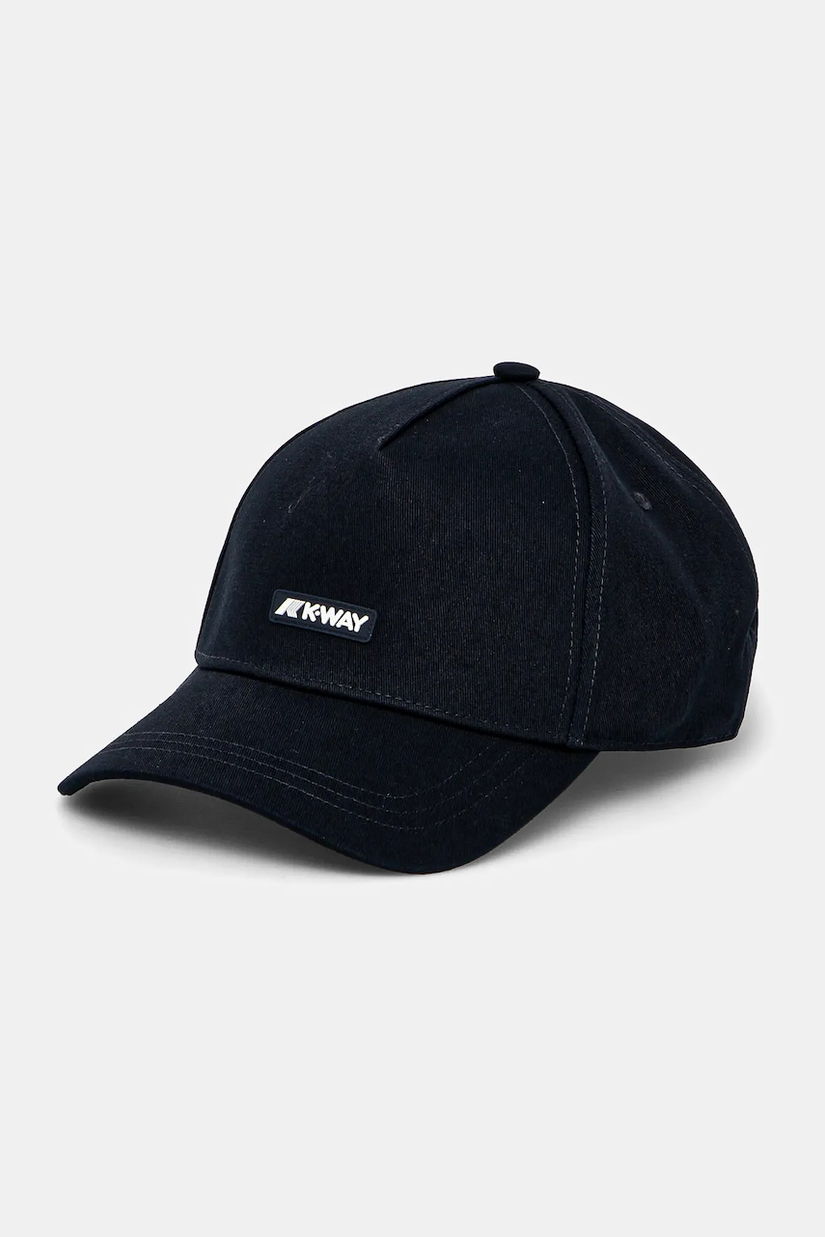 K-Way șapcă de baseball din bumbac culoarea albastru marin, cu imprimeu, K8132SW