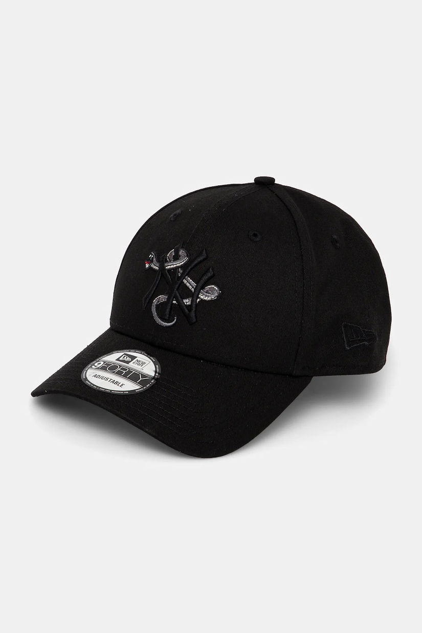 New Era șapcă de baseball din bumbac culoarea negru, cu imprimeu, 60595224